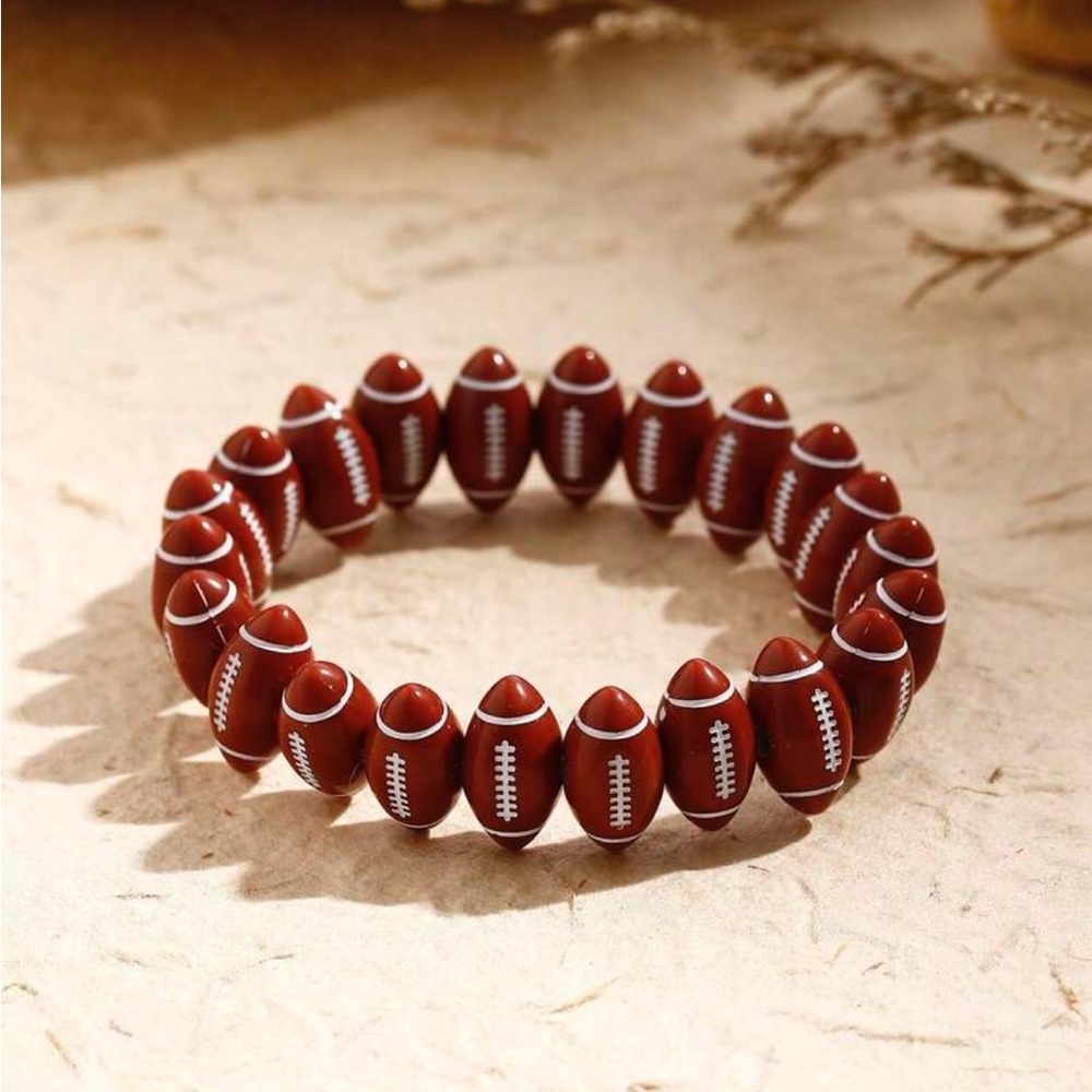 Football Bead‎ Stretch Bracelet